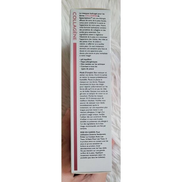 SPA SCRIPTIONS ANTI-AGING SPA TREATMENT MASK LIPS LIP COLLAGEN HYDROGEL SERUM NE - Picture 2 of 5